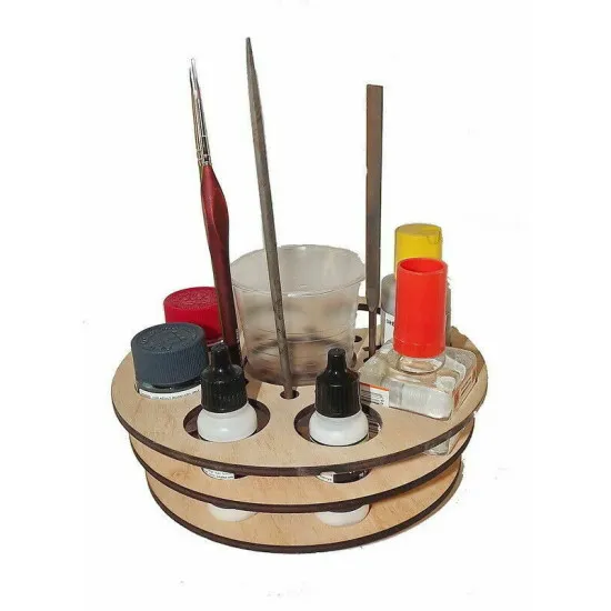 LMG WO-03 Stand for paint rotary for 8 containers, Laser Model Graving, shelf