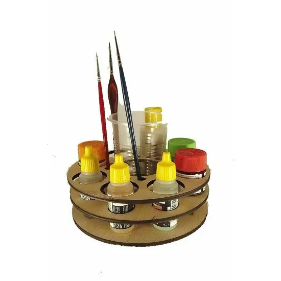 LMG WO-03 Stand for paint rotary for 8 containers, Laser Model Graving, shelf