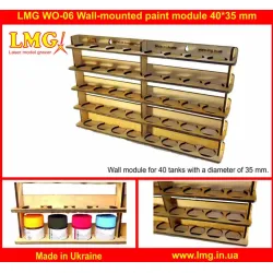 Us Stock Lmg Wo-06 Wall-mounted Paint Module 40/35 Mm, Laser Model Graving, Storage Shelf