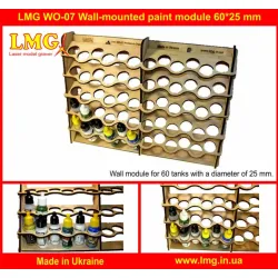 Us Stock Lmg Wo-07 Wall-mounted Paint Module 60/25 Mm, Laser Model Graving, Storage Shelf