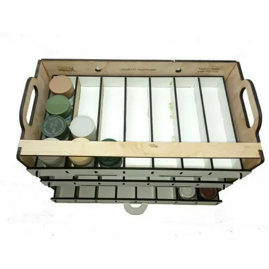 LMG WO-21 Triple paint storage stand 50x30-35 mm, Laser Model Graving, shelf