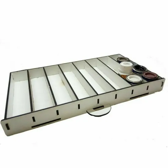 LMG WO-21 Triple paint storage stand 50x30-35 mm, Laser Model Graving, shelf