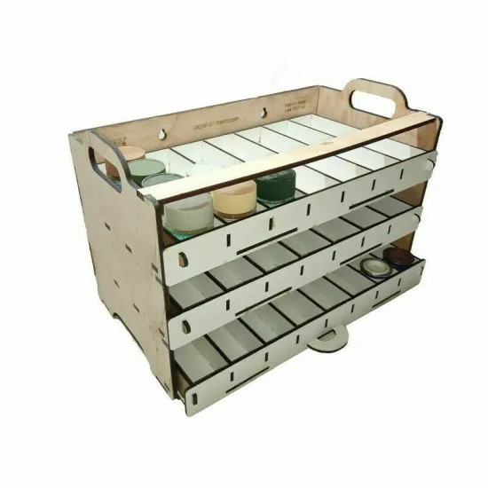 LMG WO-21 Triple paint storage stand 50x30-35 mm, Laser Model Graving, shelf