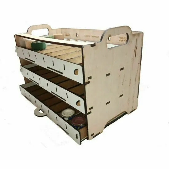 LMG WO-21 Triple paint storage stand 50x30-35 mm, Laser Model Graving, shelf