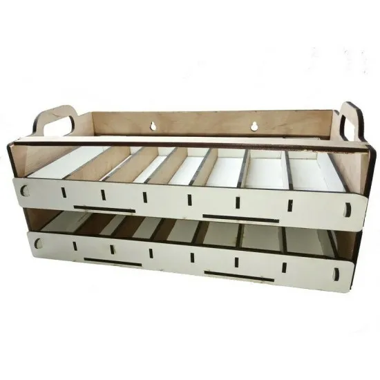 LMG WO-27 Paint Stand 50*30-35 mm Double storage shelf, Laser Model Graving
