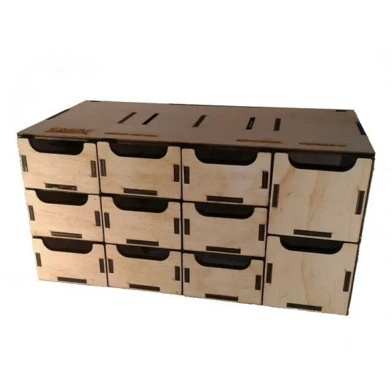 LMG WO-1201 Module with Drawers, wide, storage shelf, Laser Model Graving