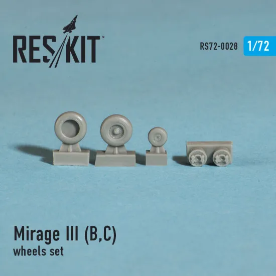 Dassault Mirage III (B,C) wheels set 1/72 Reskit RS72-0028