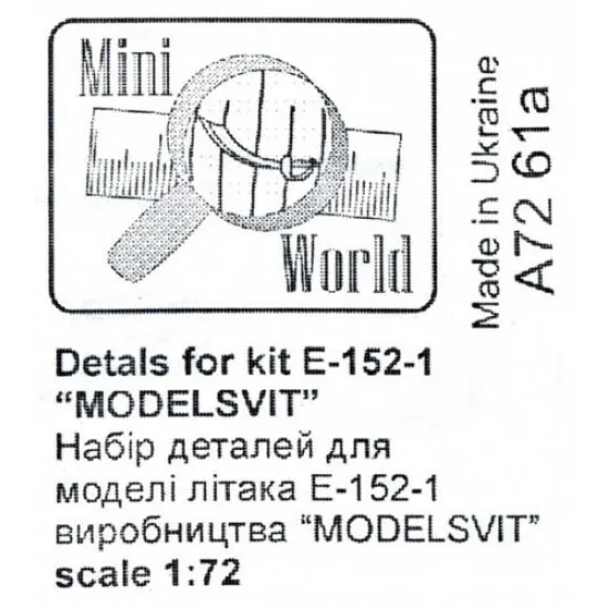 PITOTS FOR E-152-1 MODELSVIT PLASTIC MODEL KIT 1/72 MINI WORLD 7261A