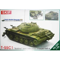 T-55C1 Bublina tank with mine sweeper KMT-6 1/35 SKIF 224