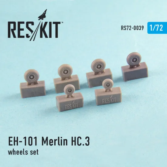EH-101 Merlin HC.3 wheels set 1/72 Reskit RS72-0039