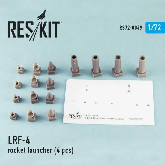 LRF-4 rocket launcher (4 pcs) 1/72 Reskit RS72-0049