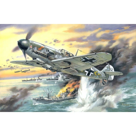 Bf 109F-4/B WWI German Fighter-bomber 1/48 ICM 48104