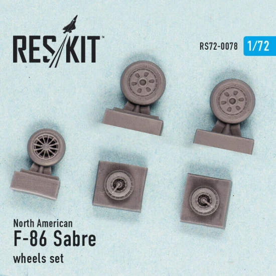North American F-86 Sabre wheels set 1/72 Reskit RS72-0078