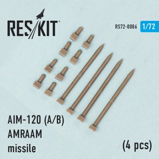 AIM-120 (A/B) AMRAAM missile (4 pcs) 1/72 Reskit RS72-0086