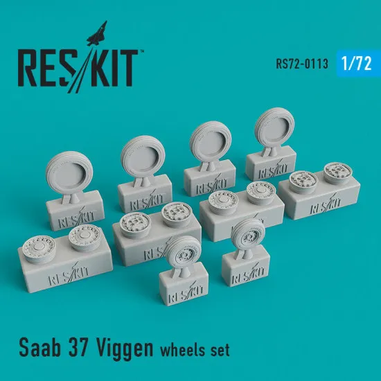 Saab 37 Viggen wheels set 1/72 Reskit RS72-0113