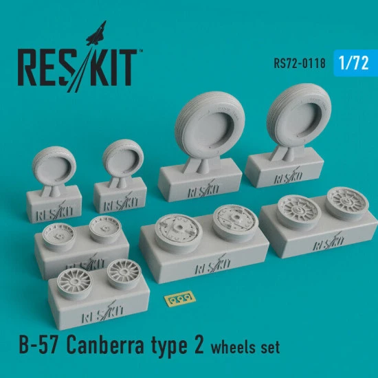 B-57 Canberra type 2 wheels set 1/72 Reskit RS72-0118