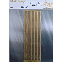 Us Stock Three Stranded Rail 1/700 Metallic Details Md-pe70002