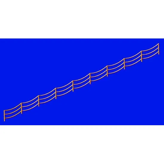 Three stranded rail with sags 1/700 Metallic Details MD-PE70003