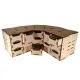 LMG WO-1213 Box Corner Module 380x380x150 mm storage shelf, Laser Model Graving