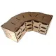 LMG WO-1213 Box Corner Module 380x380x150 mm storage shelf, Laser Model Graving