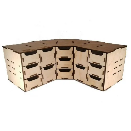 LMG WO-1213 Box Corner Module 380x380x150 mm storage shelf, Laser Model Graving