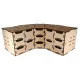 LMG WO-1213 Box Corner Module 380x380x150 mm storage shelf, Laser Model Graving