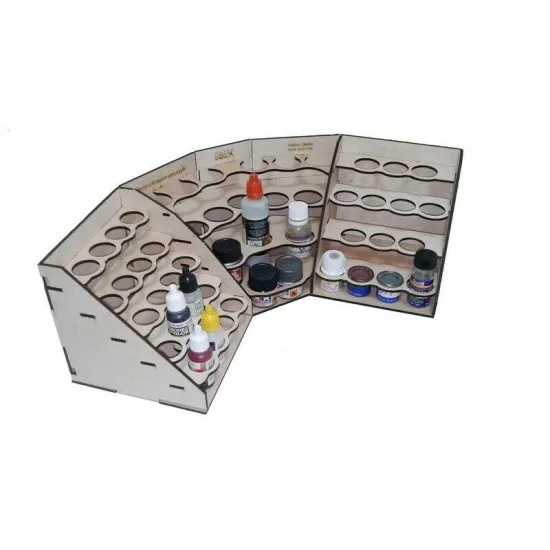 LMG WO-1216 Corner Paint Stand size is 380x380x150 mm shelf, Laser Model Graving