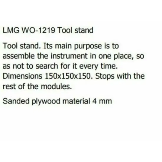 LMG WO-1219 Tool stand (Unassembled Plywood), Size 150x150x150 mm, storage shelf