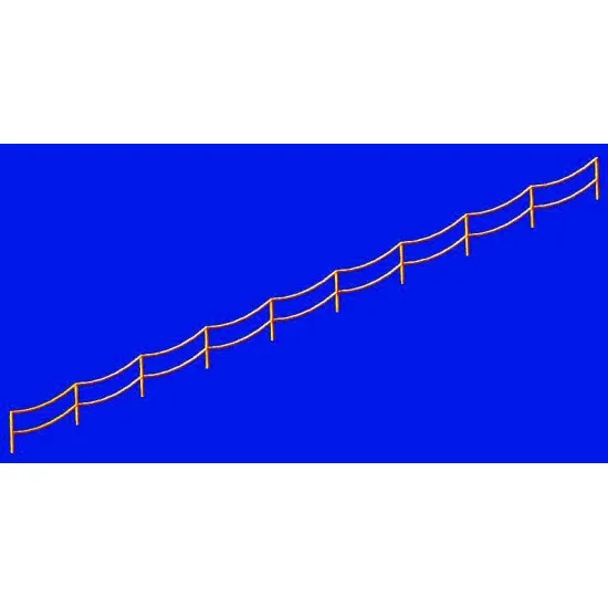 Double stranded rail with sags 1/700 Metallic Details MD-PE70004