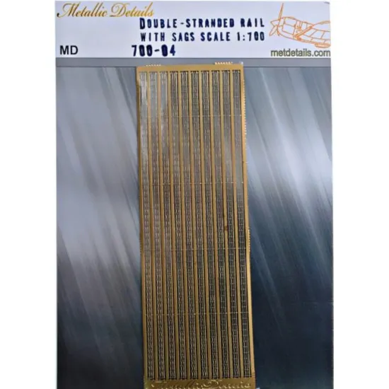 Double stranded rail with sags 1/700 Metallic Details MD-PE70004