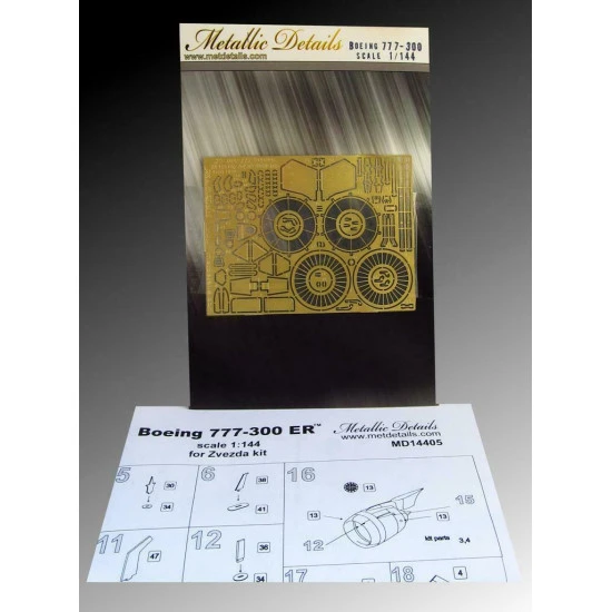 Boeing 777-300 ER (Zvezda) 1/144 Metallic Details MD-PE14405