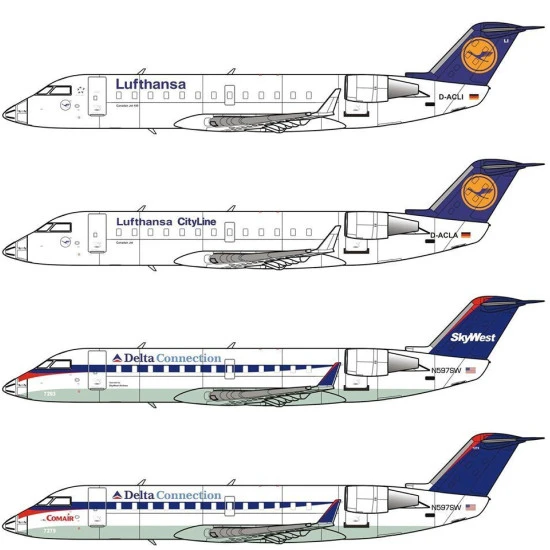 BOMBARDIE CANADAIR REGIONAL JET 100 (CRJ-100) 1/72 BPK 7207