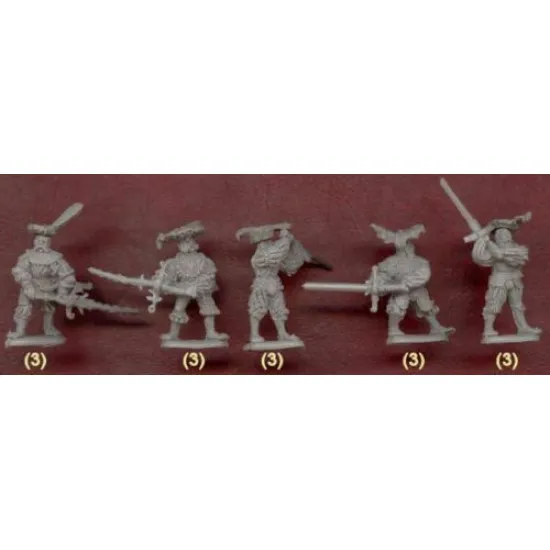 XVI-XVII CENTURY LANDSKNECHTS SET 1 PLASTIC MODEL KIT 1/72 DDS 72002