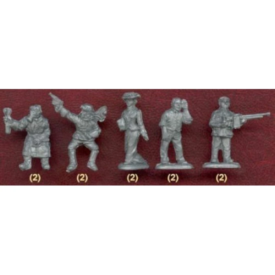 FRANCE, GERMANY, RUSSIA AND GREAT BRITAIN PILOTS PLASTIC KIT 1/72 DDS 72003