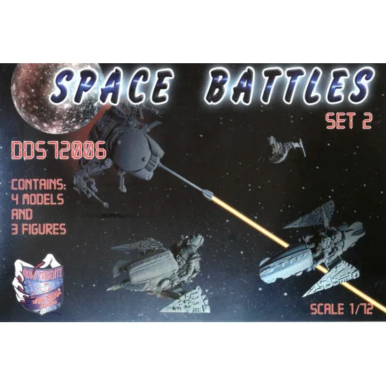 SCIENCE FICTION SERIES SPACE BATTLES SET 2 PLASTIC MODEL KIT 1/72 DDS 72006