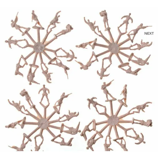 SPANISH SAILORS, 16-17 CENTURY, SET 1 PLASTIC MODEL KIT 1/72 RED BOX 72102