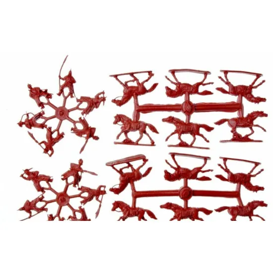 CHINESE HEAVY CAVALRY. 16-17 CENTURY PLASTIC MODEL KIT 1/72 RED BOX 72119