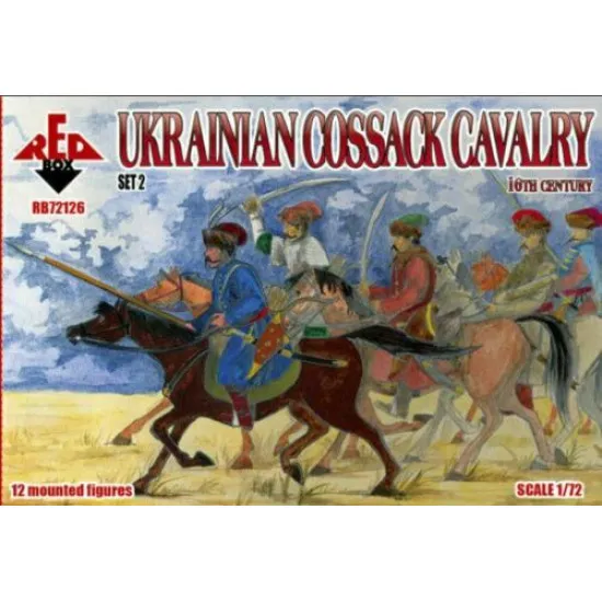 UKRAINIAN COSSACK CAVALRY 16 CENTURY SET 2 PLASTIC KIT 1/72 RED BOX 72126