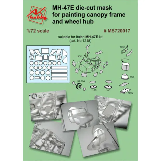 PAINTING MASKS FOR ITALERI MH-47E 1/72 DAN-MS720017