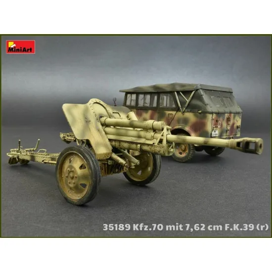 THE GERMAN ARMY CAR KFZ.70 WITH 7.62 CM F.K. 39 1/35 MINIART 35189