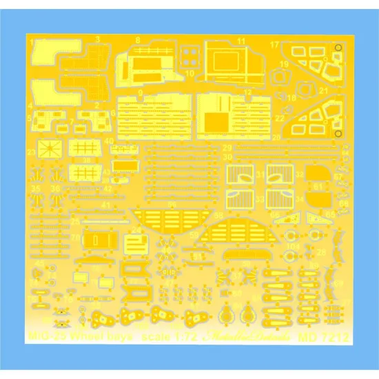 Detailing Set MiG-25 Wheel bays 1/72 Metallic Details MD7212