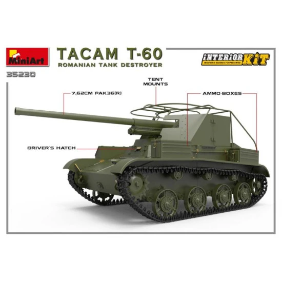 Miniart 35230 - 1/35 TACAM T-60 ROMANIAN TANK DESTROYER. INTERIOR KIT
