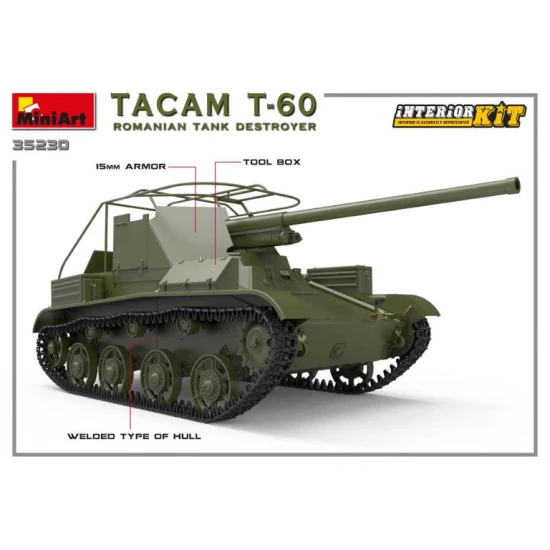 Miniart 35230 - 1/35 TACAM T-60 ROMANIAN TANK DESTROYER. INTERIOR KIT