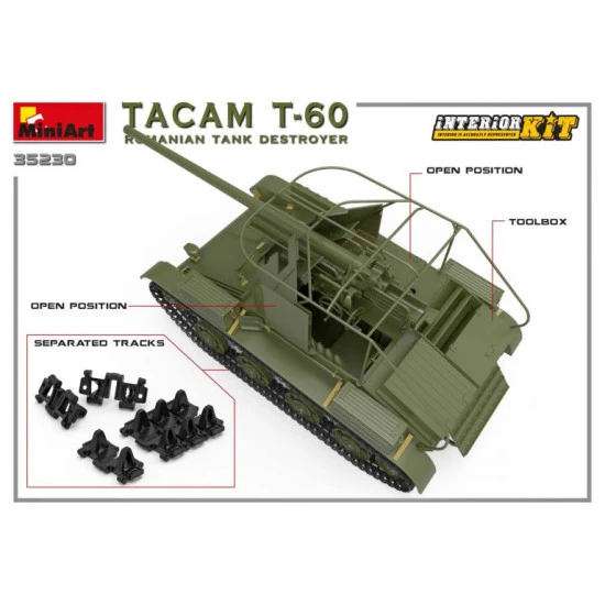 Miniart 35230 - 1/35 TACAM T-60 ROMANIAN TANK DESTROYER. INTERIOR KIT