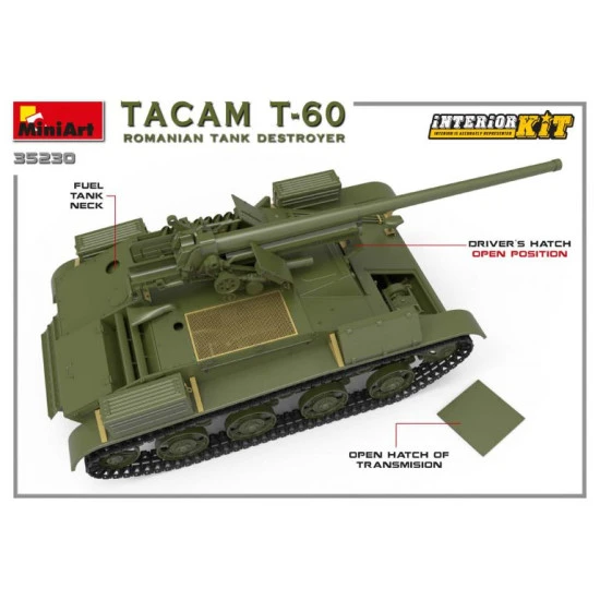Miniart 35230 - 1/35 TACAM T-60 ROMANIAN TANK DESTROYER. INTERIOR KIT