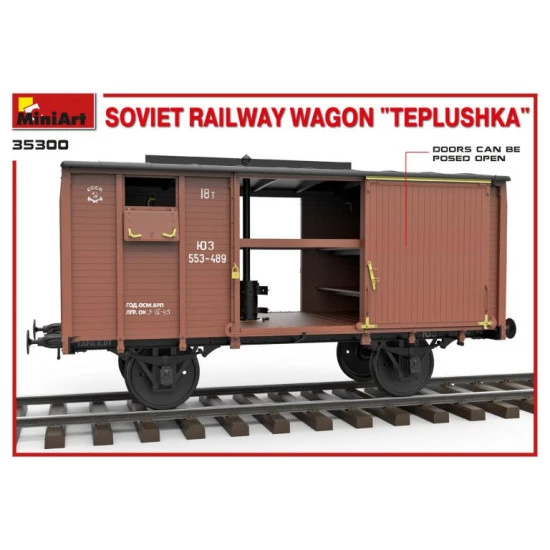 Miniart 35300 - 1/35 SOVIET RAILWAY WAGON TEPLUSHKA Model kit