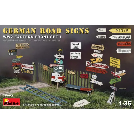 Miniart 35602 - 1/35 GERMAN ROAD SIGNS WW2 (EASTERN FRONT SET 1)