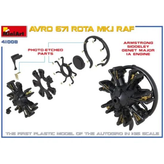 Us Stock Miniart 41008 Avro 671 Rota Mk.i Raf Plastic Models Kit 1/35 Scale