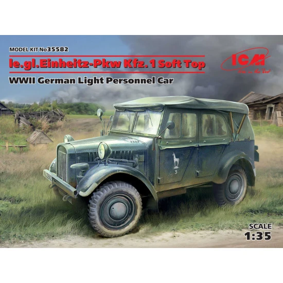 ICM 35582 - 1/35 le.gl.Einheitz-Pkw Kfz.1 Soft Top, WWII German Light Personnel