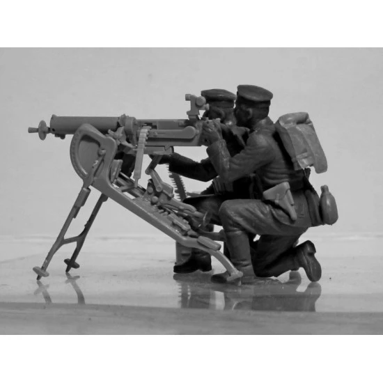 ICM 35711 - 1/35 WWI German MG08 MG Team (2 figures), scale plastic model kit